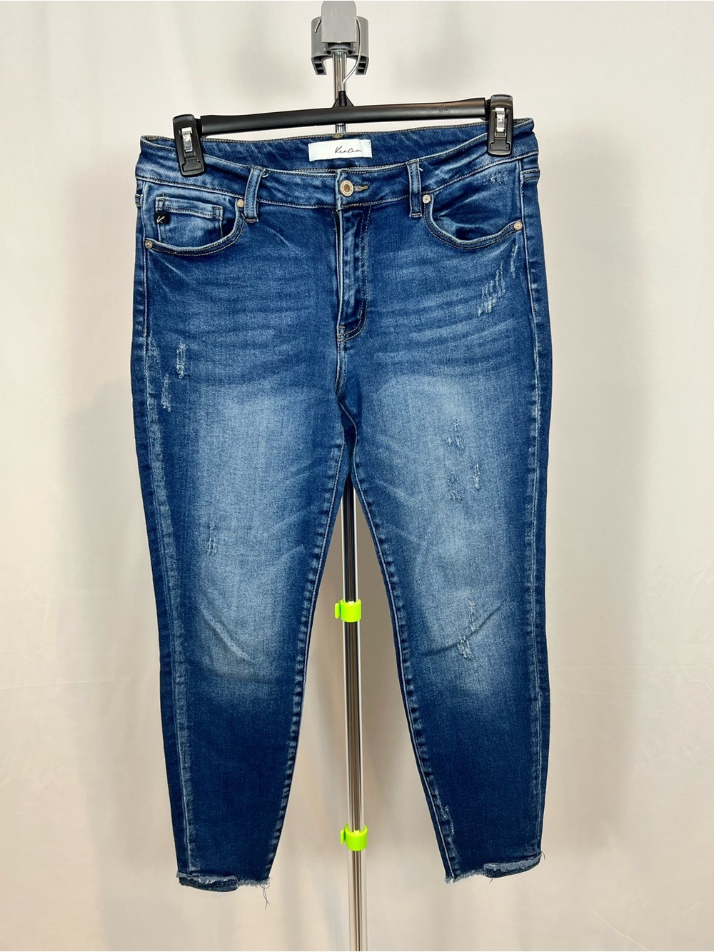 KanCan Dark Blue Distressed Ankle Skinny Jeans